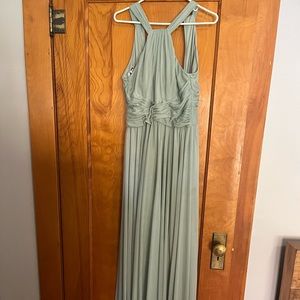 Dusty sage chiffon gown size 6